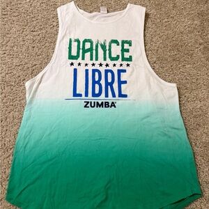 Zumba Fitness men’s  Green Ombre Tank Top
